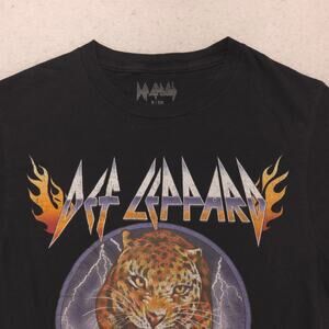 Def Leppard Band Graphic Crew Neck T Shirt Adult Mens Size Small S Black